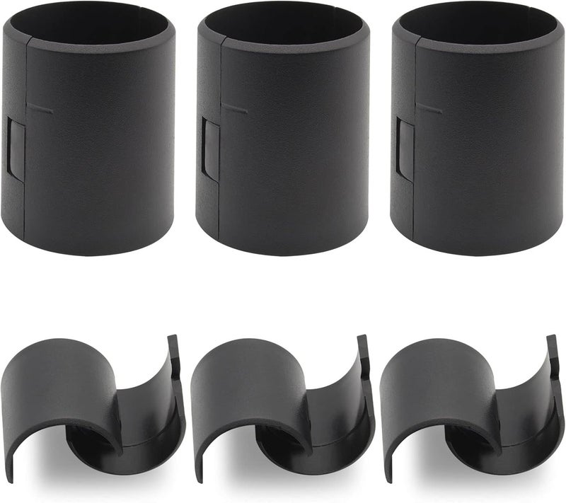Jersvimc 6 Pair(12 Piece) 1-1/2 Inch Wire Shelf Lock Clips, Shelving Plastic Clips Replacement Sleeve Shelf Clips for Wood Metal Wire Shelving Post Pole - Image 1
